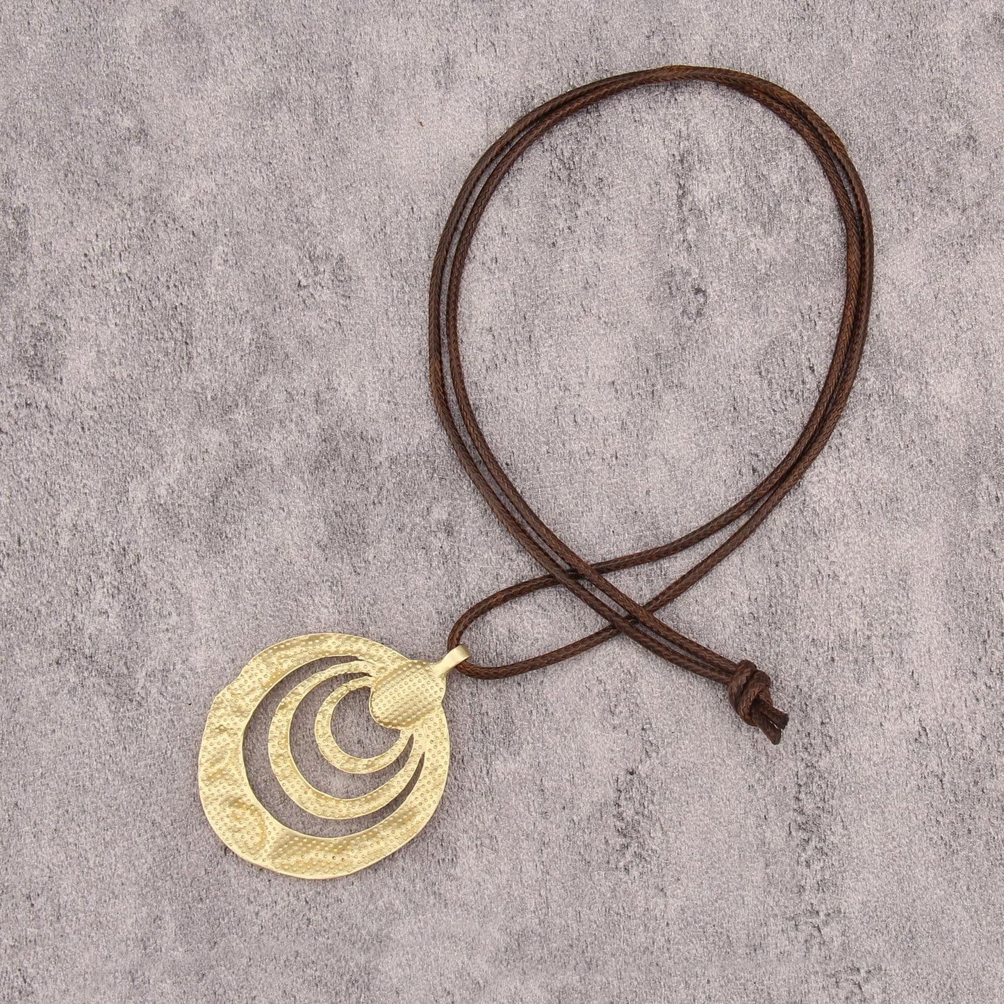joymiao Boho Pendant Necklace for Women Long Chunky Statement Necklace with Large Gold Pendant Hippie Vintage Jewelry