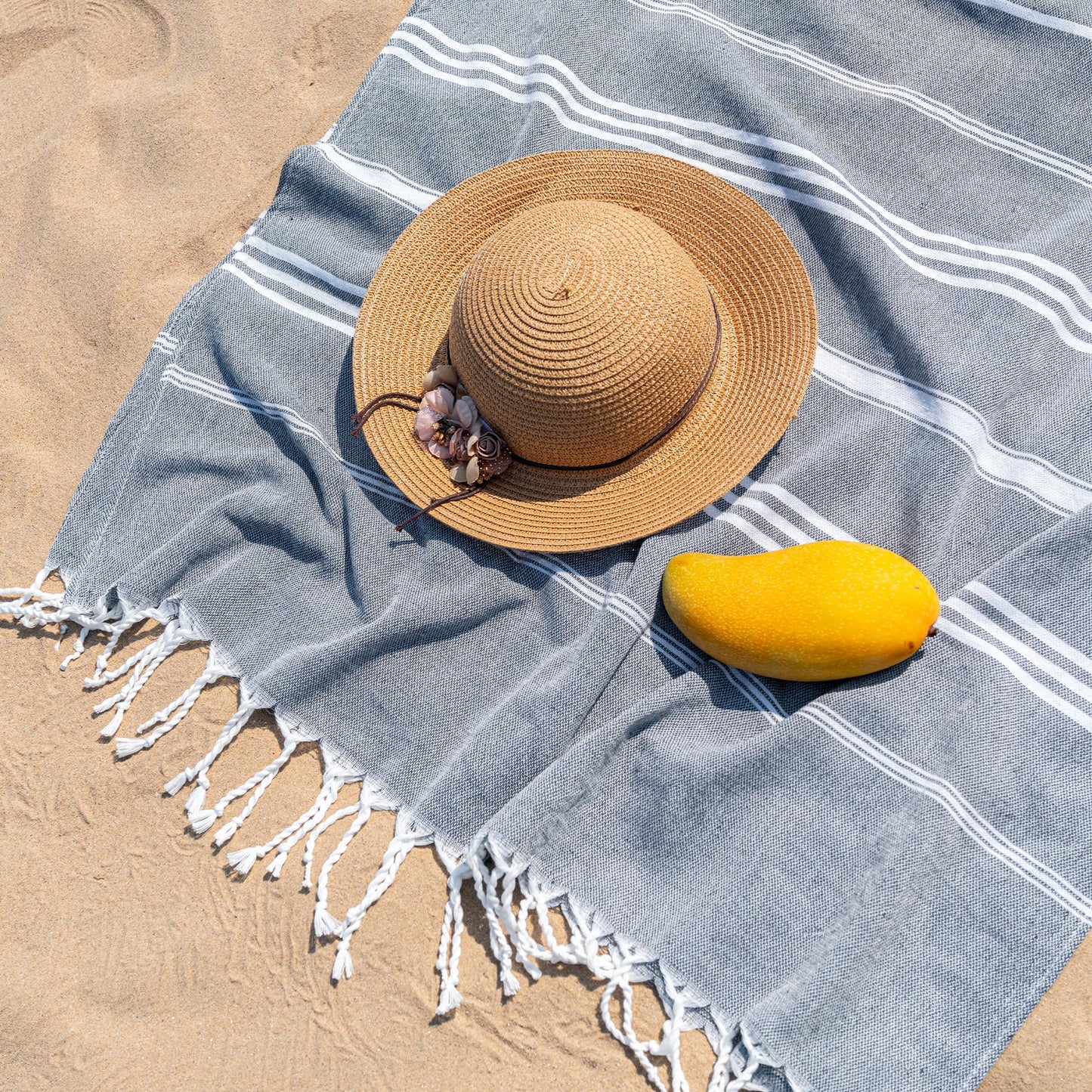 Turkish Beach Towel, 36"x71" Quick Dry Sand Free Oversized Towel, Purple