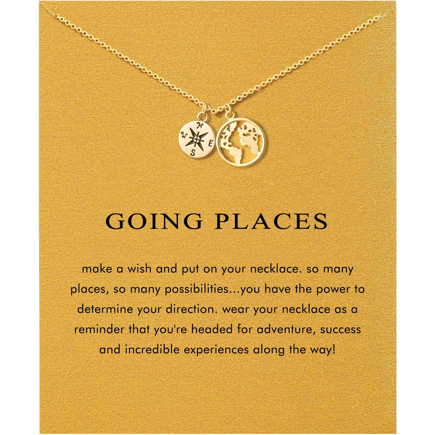 Baydurcan Gold Compass Necklace for Women Graduation Gifts Back to School Gifts for Women Travel Jewelry (Compass Necklace)