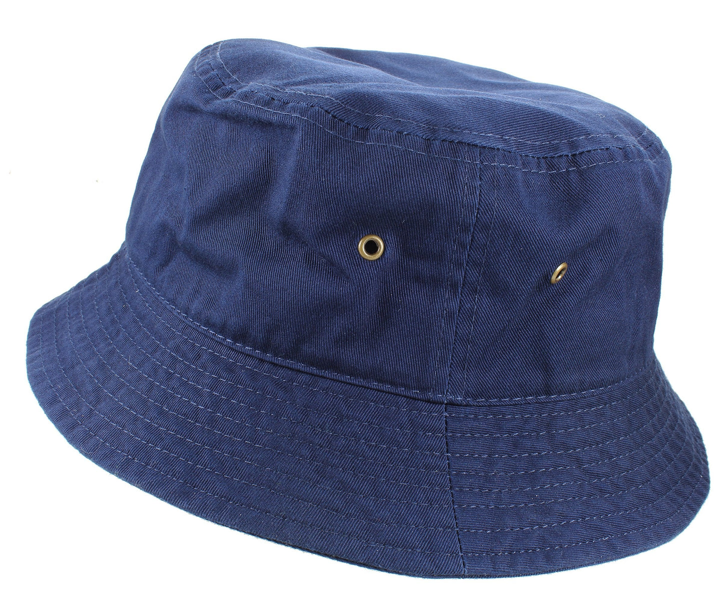 Gelante Solid Color 100% Cotton Bucket Hat for Women and Men Packable Travel Summer Beach Hat 1900-Navy-S/M