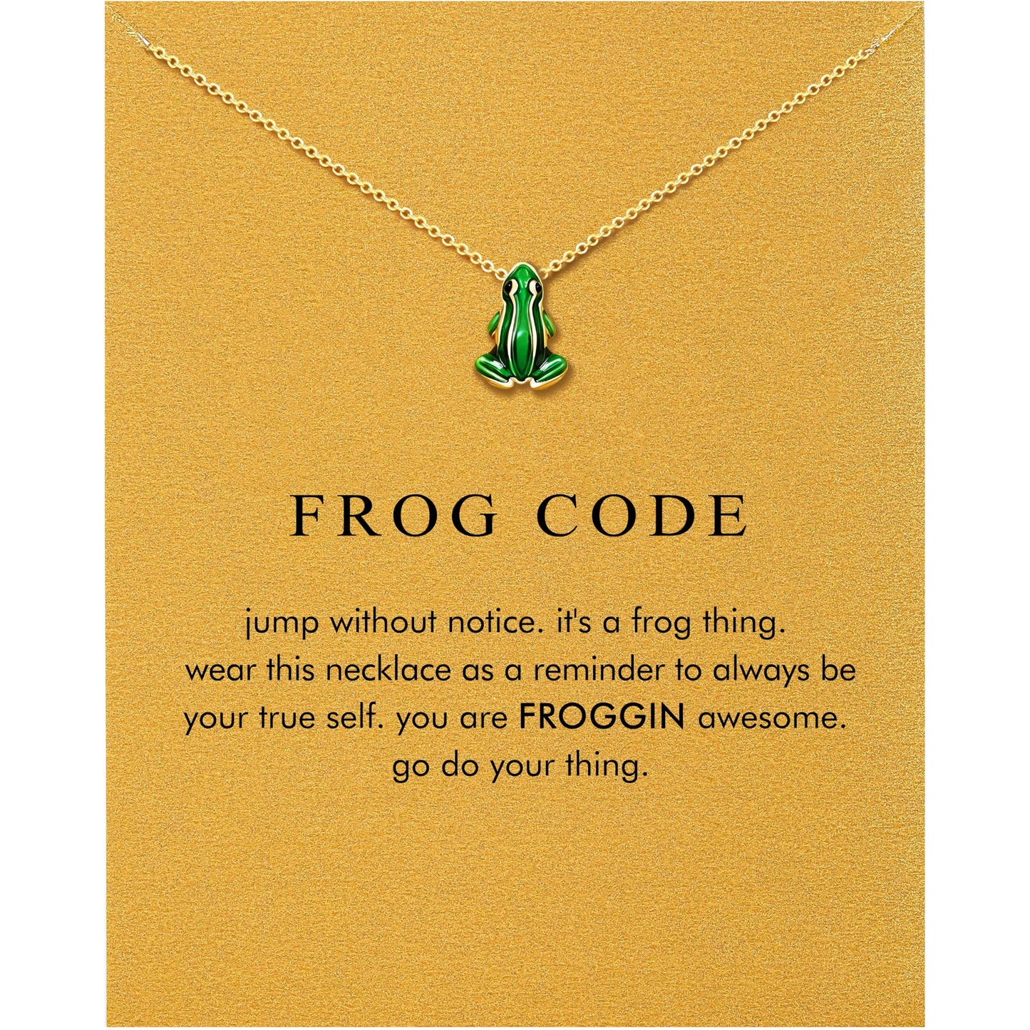 Baydurcan Frog Necklace for Women, Cute Green Animal Frog Pendant Jewelry, Frogs Themed Gift for Daughter Sister Mom Her