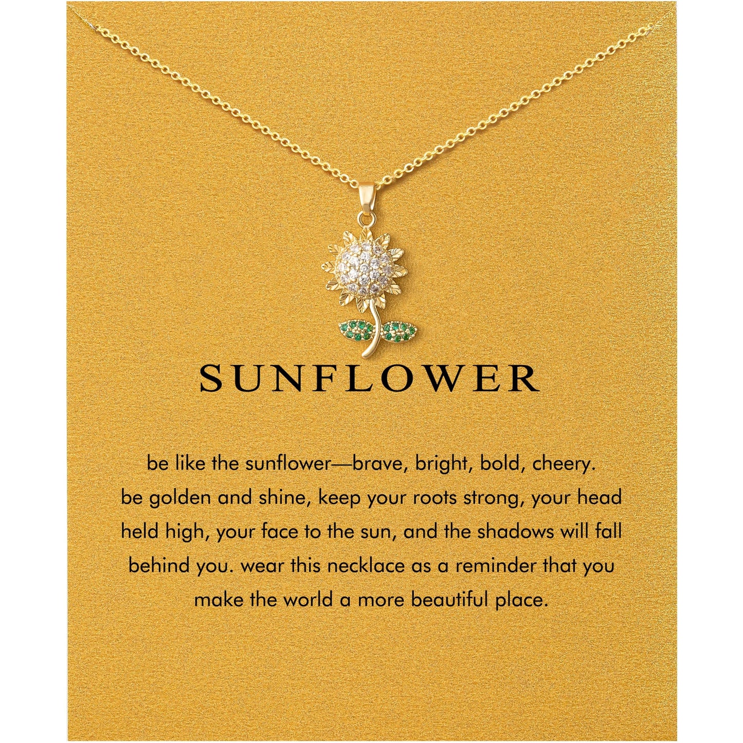 Baydurcan Sunflower Necklaces for Women Sunflower Gifts going Away Gifts for Coworkers Women (Sunflowers)