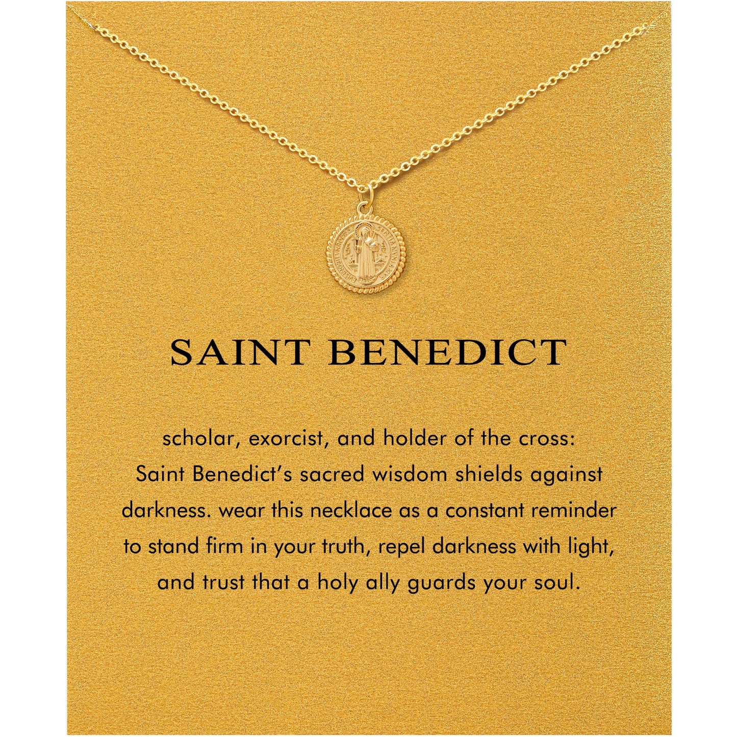 Baydurcan Saint Benedict Necklace for Women Religious Gifts for Women Friends st benedict necklace (San Benito)